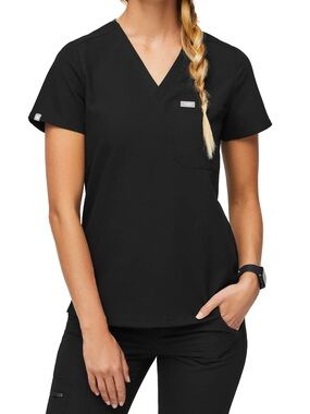Figs Catarina Scrub Top in Black women’s Small medical dental.    Sk16